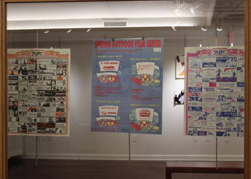 3 film series posters displayed from Fall 1989, Spring 1992 and Spring 1990