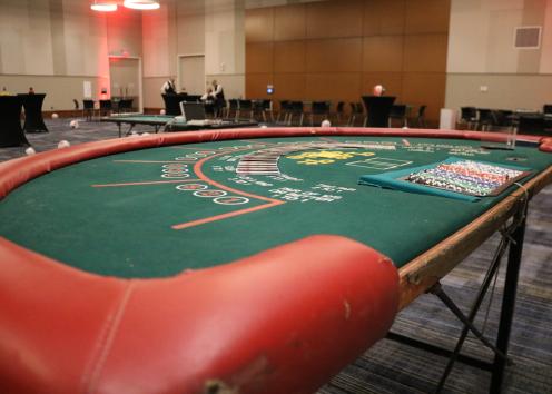 Casino table at SUA's Casino Night event